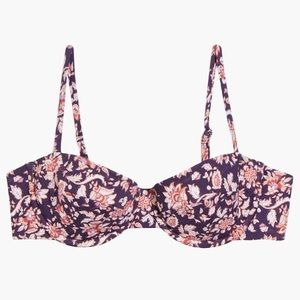 Veronica Beard Dyer floral-print underwired bikini top Nwot $188